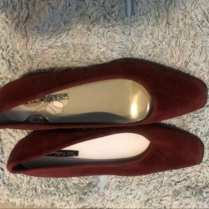 Burgundy Flat Shoes